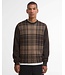 Barbour Trui, Katoen, Wol, Mix, Ronde Hals, Geruit, Mineral Tartan, Beige, Bruin