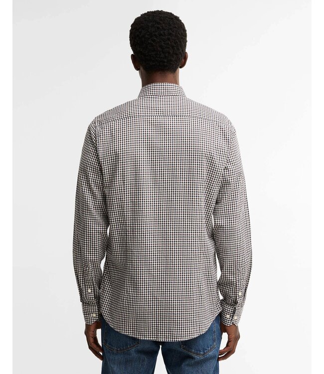 Barbour Tailored Fit, Overhemd, Katoen, Gingham Ruit, Black Oak