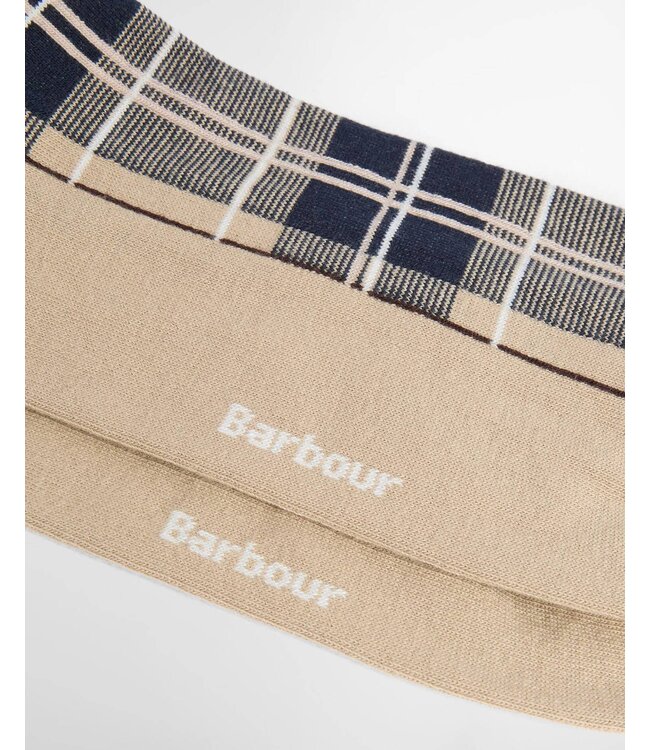 Barbour Barbour, Paar Sokken, Katoen Mix, Geruit, Beige, Blauw, Birchwood Tartan