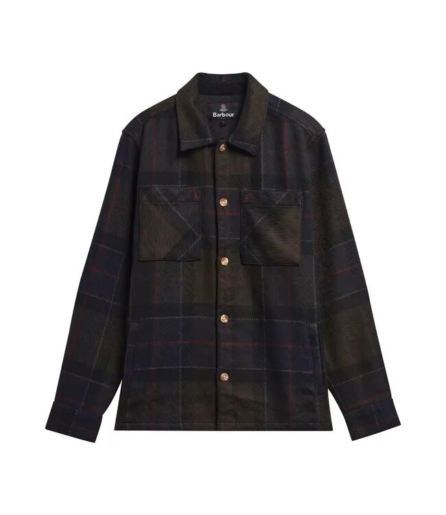 Barbour Overshirt, Oversized, Knoopsluiting, Geruit, Shadow Classic Tartan