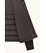 Paul & Shark Hybrid Vest met Rits, Af-ritsbareCapuchon en Mouwen, Wol, Donkerblauw /Bruin