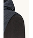 Paul & Shark Hybrid Vest met Rits, Af-ritsbareCapuchon en Mouwen, Wol, Donkerblauw /Bruin