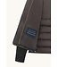 Paul & Shark Hybrid Vest met Rits, Af-ritsbareCapuchon en Mouwen, Wol, Donkerblauw /Bruin