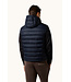 Paul & Shark Hybrid Vest met Rits, Af-ritsbareCapuchon en Mouwen, Wol, Donkerblauw /Bruin