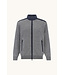 Paul & Shark Vest met Rits, Wol, Typhoon RE-4x4 Stretch, Schouder Patches, Grijs met Donkerblauw Accenten
