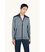 Paul & Shark Vest met Rits, Wol, Typhoon RE-4x4 Stretch, Schouder Patches, Grijs met Donkerblauw Accenten