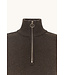 Paul & Shark Trui, Half-Zip, Tech Wol Mix, Bruin