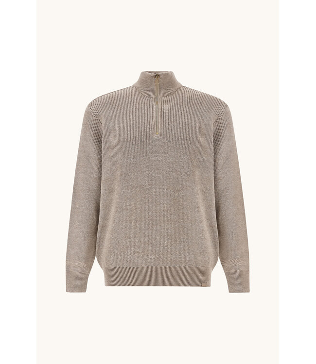 Paul & Shark Trui, Half-Zip, Tech Wol Mix, Beige