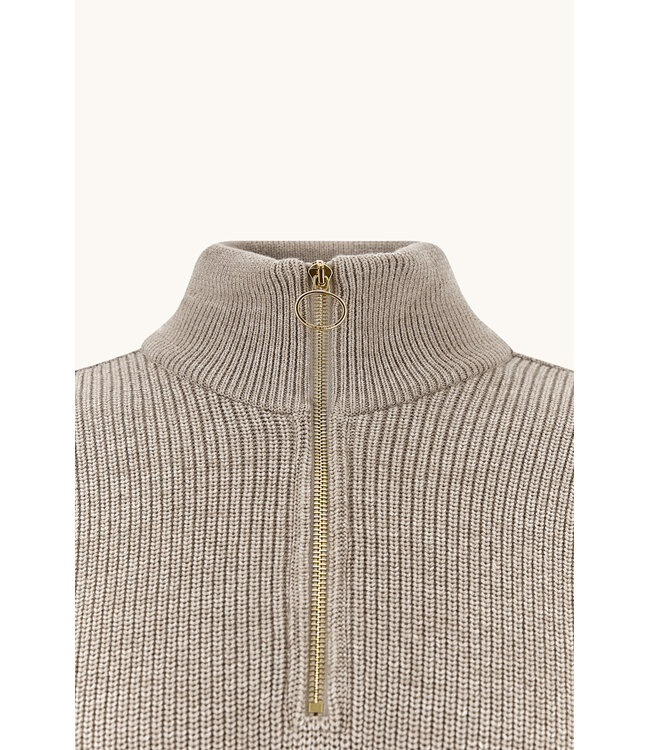 Paul & Shark Trui, Half-Zip, Tech Wol Mix, Beige