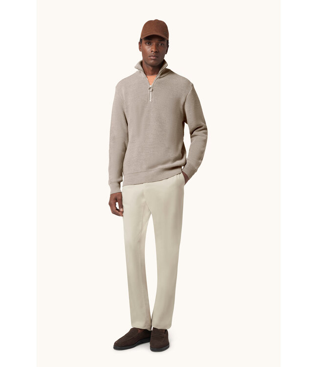 Paul & Shark Trui, Half-Zip, Tech Wol Mix, Beige