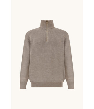 Paul & Shark Paul & Shark, Trui, Half-Zip, Tech Wol Mix, Beige