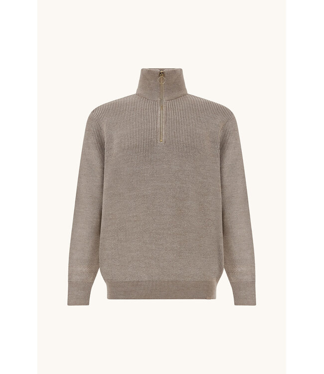 Paul & Shark Trui, Half-Zip, Tech Wol Mix, Beige