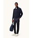 Paul & Shark Trui, Half-Zip, Merino Wol, Schouder Patches, Donkerblauw, Lichtblauwe Accenten