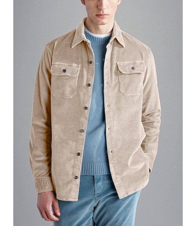 Paul & Shark Overshirt / Overhemd, Ribcord, Beige