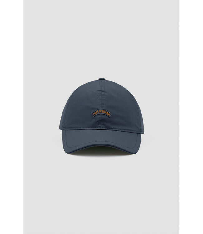 Paul & Shark Baseball Cap met Moon Batch Logo, IJsblauw