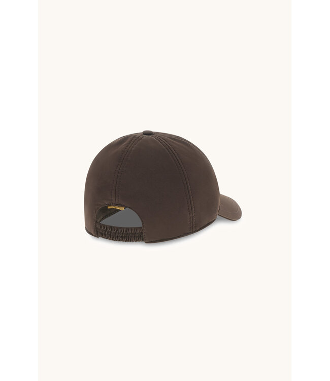Paul & Shark Baseball Cap met Moon Batch Logo, Donkerbruin