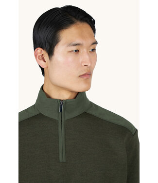 Paul & Shark Paul & Shark, Trui, Half-Zip, Typhoon RE-4x4 Stretch, Schouder Patches, Groen