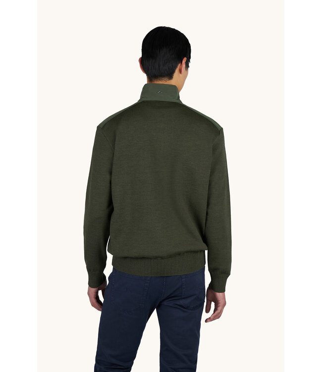 Paul & Shark Trui, Half-Zip, Typhoon RE-4x4 Stretch, Schouder Patches, Groen