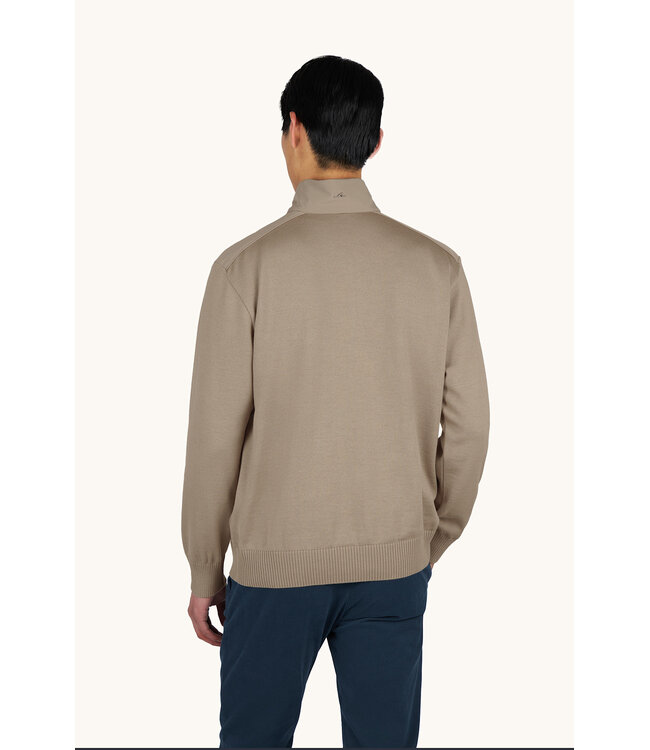Paul & Shark Trui, Half-Zip, Typhoon RE-4x4 Stretch, Schouder Patches, Beige
