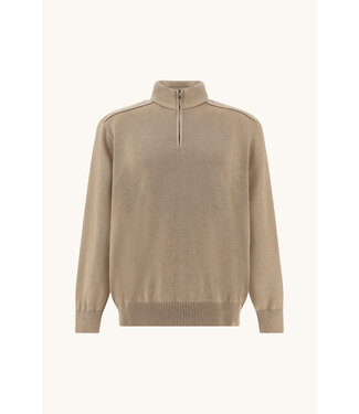 Paul & Shark Paul & Shark, Trui, Half-Zip, Typhoon RE-4x4 Stretch, Schouder Patches, Beige