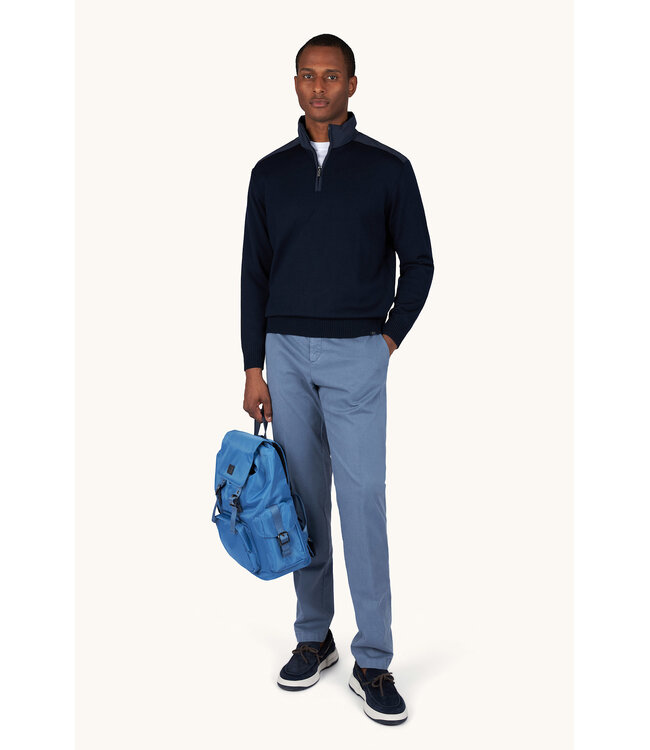 Paul & Shark Trui, Half-Zip, Typhoon RE-4x4 Stretch, Schouder Patches, Donkerblauw