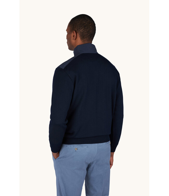 Paul & Shark Trui, Half-Zip, Typhoon RE-4x4 Stretch, Schouder Patches, Donkerblauw