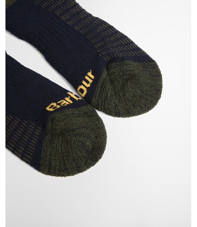 Barbour Paar Sokken, Wol Mix, Active Wellington Boot Socks, Donkerblauw, Navy
