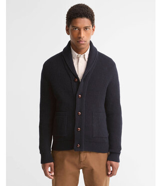 Barbour Barbour, Vest met Sjaalkraag en Knoopsluiting, Wol, Donkerblauw, Navy