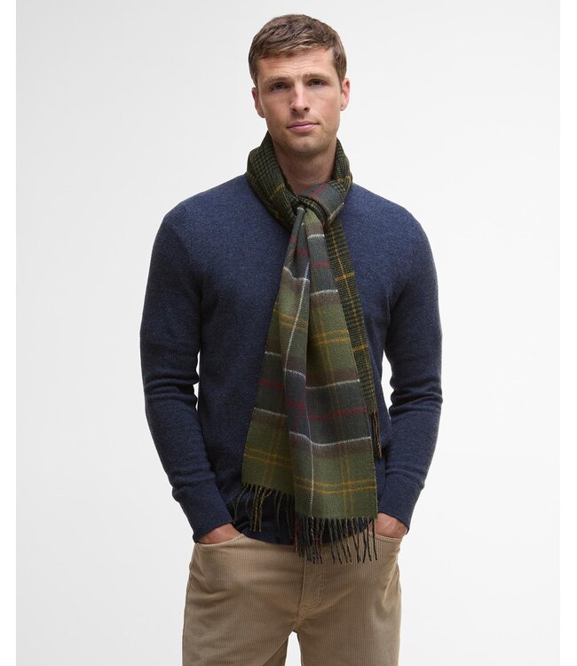 Barbour Sjaal, Lamswol, Reversible, Dramside, ClassicTartan