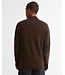 Barbour Trui, Half-Zip, Donkerbruin Gemeleerd, Tartan Accenten