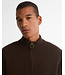 Barbour Trui, Half-Zip, Donkerbruin Gemeleerd, Tartan Accenten