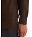Barbour Trui, Half-Zip, Donkerbruin Gemeleerd, Tartan Accenten
