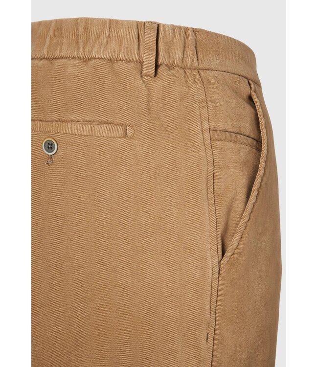 Hiltl Heren Broek, Chino Model, Soft Stretch, Camelkleur