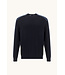 Paul & Shark Trui, Ronde Hals, Wol, Donkerblauw, Lichtblauwe Ribcord Details