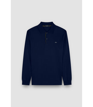 Paul & Shark Paul & Shark, Polo Shirt, Lange Mouw, Aqua Touch Katoen, Donkerblauw/Ruthenium