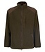 Barbour Active Fleece Jacket met Rits, Olijfgroen met Bruin Alcantara Accenten