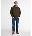 Barbour Active Fleece Jacket met Rits, Olijfgroen met Bruin Alcantara Accenten