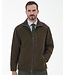 Barbour Active Fleece Jacket met Rits, Olijfgroen met Bruin Alcantara Accenten