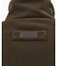Barbour Active Fleece Jacket met Rits, Olijfgroen met Bruin Alcantara Accenten