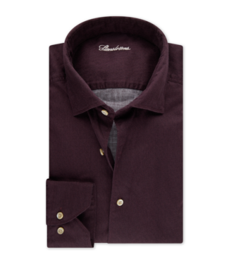 Stenstroms Stenstroms, Overhemd, Lange Mouw, Casual, Oxford, Katoen, Bordeaux Rood, Slimline