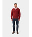 Alan Paine Geelong, V-Neck Trui, Model Albury, Kleur Rood