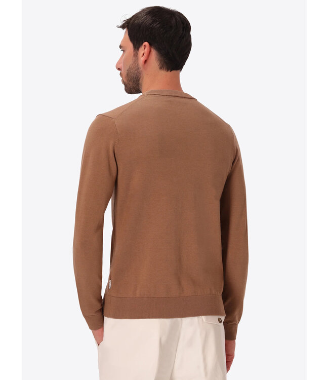 Distretto 12 Trui, Turtle Neck, Katoen Mix, Model Perugino, Camel, Cammello