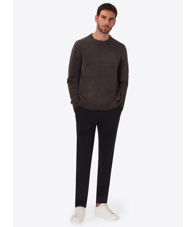 Distretto 12 Trui, Ronde Hals, Chenille Tech Mix, Structuur Knit,  Model Brid, Grijs, Antracite