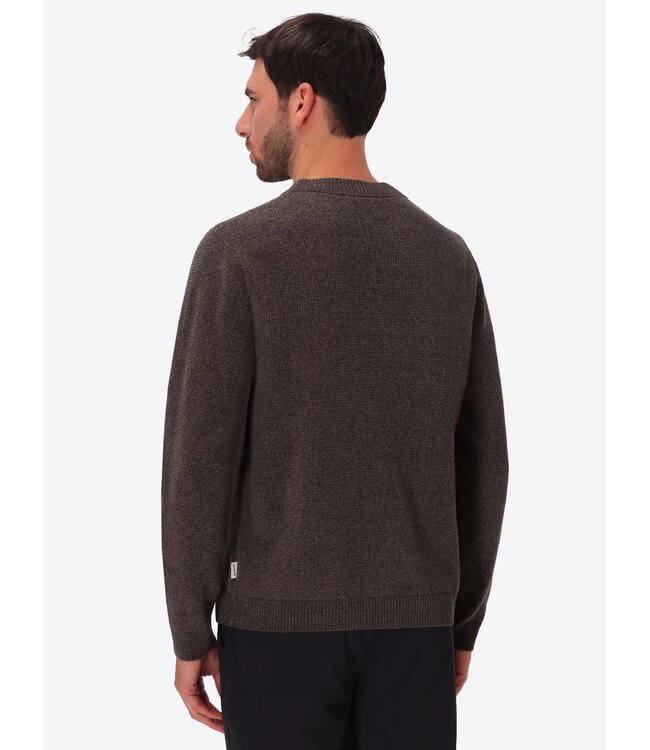 Distretto 12 Trui, Ronde Hals, Chenille Tech Mix, Structuur Knit,  Model Brid, Grijs, Antracite
