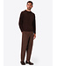 Distretto 12 Trui, Ronde Hals, Chenille Tech Mix, Structuur Knit,  Model Brid, Bruin, Moro