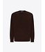 Distretto 12 Trui, Ronde Hals, Chenille Tech Mix, Structuur Knit,  Model Brid, Bruin, Moro