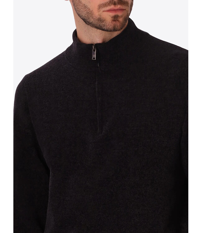 Distretto 12 Trui, Half-Zip, Chenille Tech Mix, Model Blas, Donkerblauw, Blue