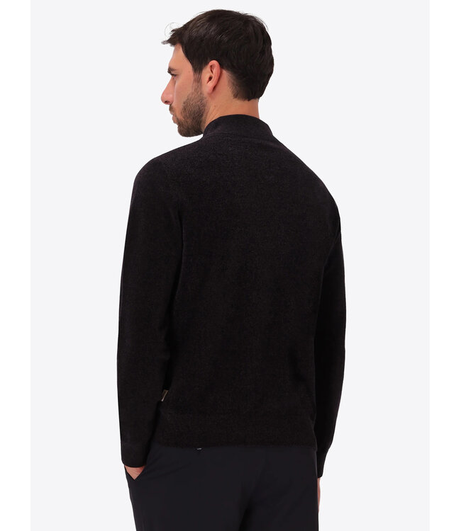 Distretto 12 Trui, Half-Zip, Chenille Tech Mix, Model Blas, Donkerblauw, Blue