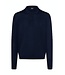 Maerz Munchen Polo, Lange Mouw, Merino Wol, Donkerblauw