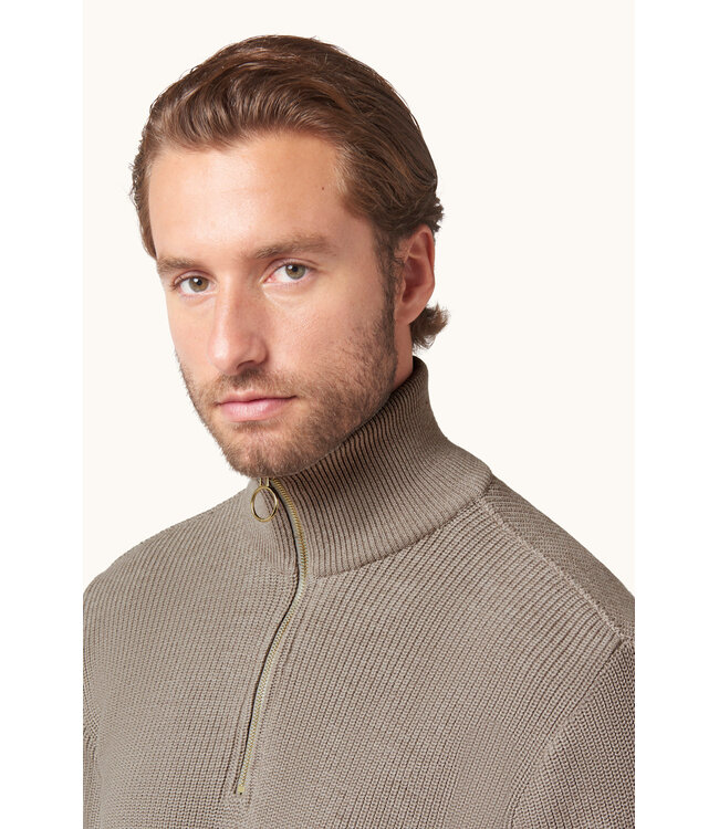 Paul & Shark Trui, Half-Zip, Tech Wol Mix, Beige